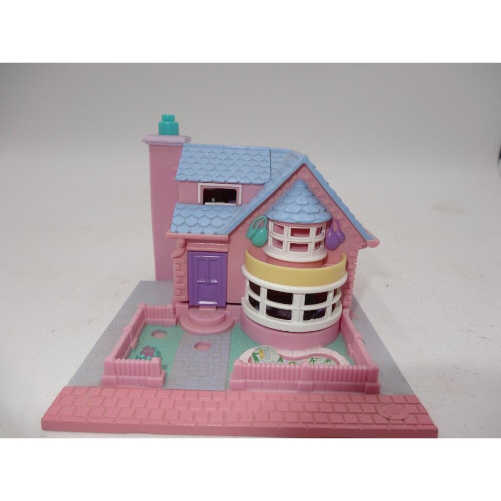 1993 Polly Pocket Light Up Bay Window House Bluebird 2 Figures Lights Working